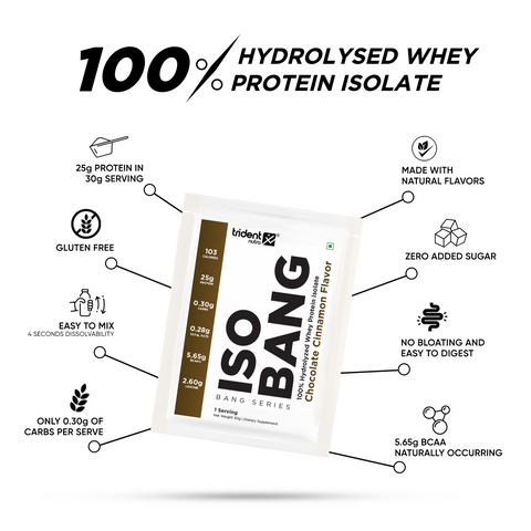 25g Hydrolyzed Whey Protein Isolate | Chocolate Cinnamon | 30g Sachet (PO5) — alternate view